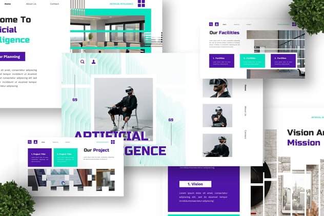 人工智能技术PPT模板 - 顶尖PPT