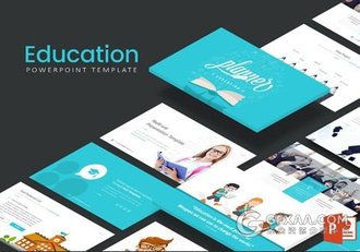 5种配色教育教学培训课件PPT模板 - 顶尖PPT