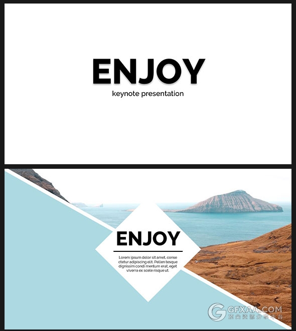 100页极简大气欧美杂志摄影展示keynote模板 - 顶尖PPT