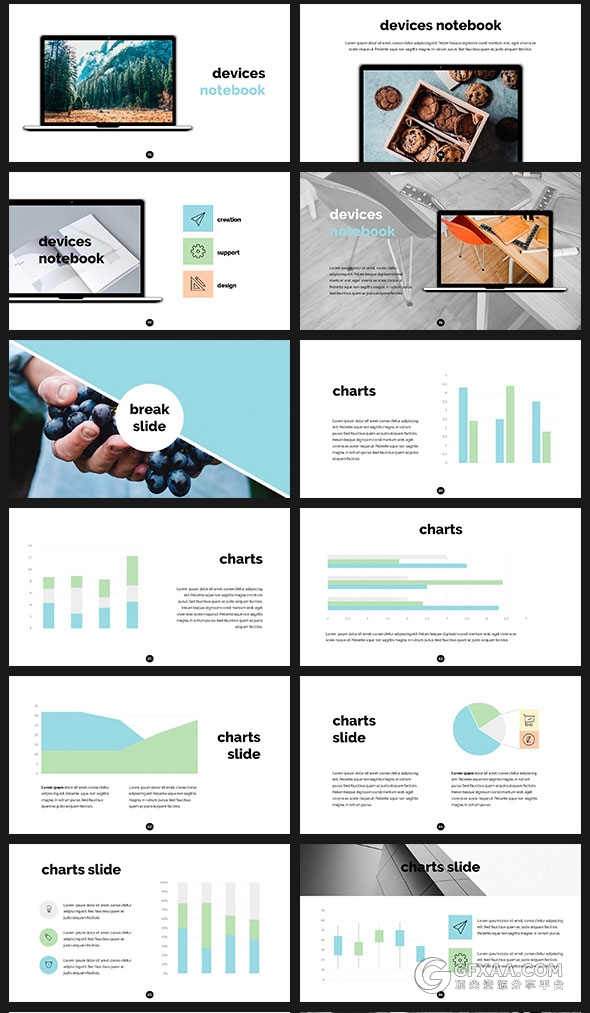 100页极简大气欧美杂志摄影展示keynote模板 - 顶尖PPT