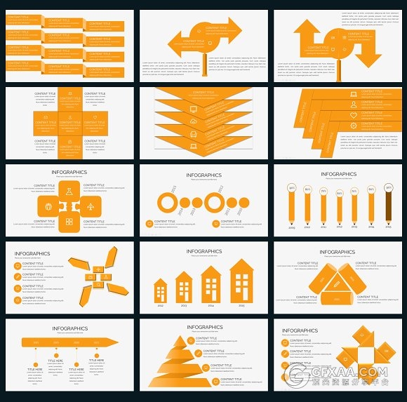 90页橙黄色企业商务报告总结PPT模板 - 顶尖PPT