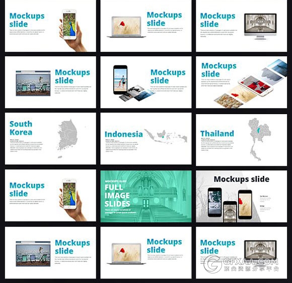 97页蓝绿渐变色商务高端PPT模板 - 顶尖PPT