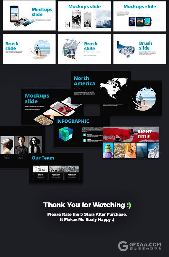 97页蓝绿渐变色商务高端PPT模板 - 顶尖PPT