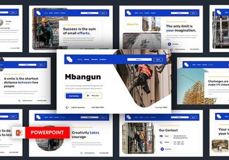 欧美专业建筑施工报告PPT模板 - 顶尖PPT