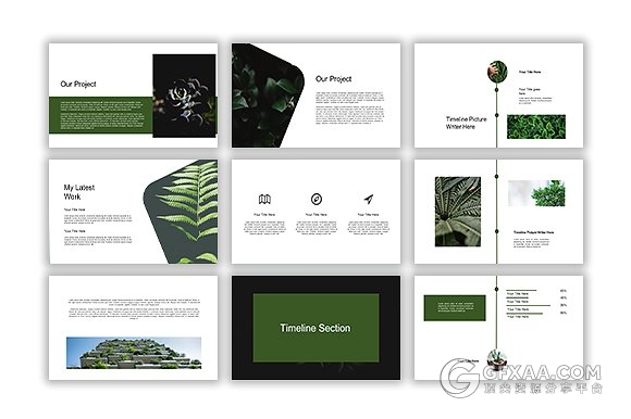 67页摄影植物花卉展示介绍keynote模板 - 顶尖PPT