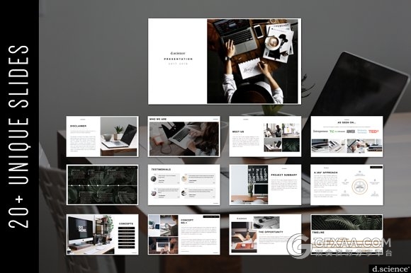 团队公司办公环境介绍展示PPT+keynote模板 - 顶尖PPT