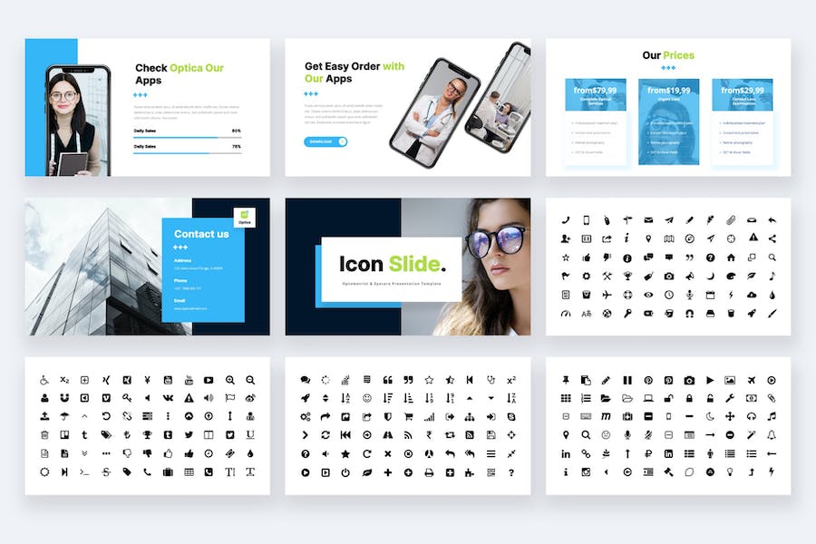 眼科验光师眼科护理keynote模板 - 顶尖PPT