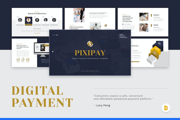 数字支付系统介绍PPT模板 - 顶尖PPT