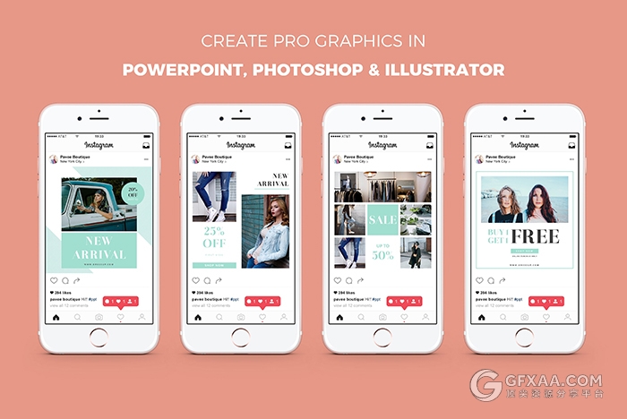 清新文艺风格小尺寸手机端PPT模板 - 顶尖PPT