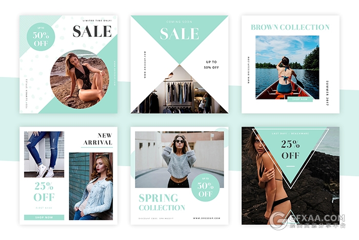 清新文艺风格小尺寸手机端PPT模板 - 顶尖PPT