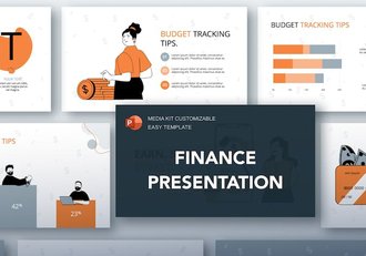 卡通人物插画金融理财主题PPT图解 - 顶尖PPT