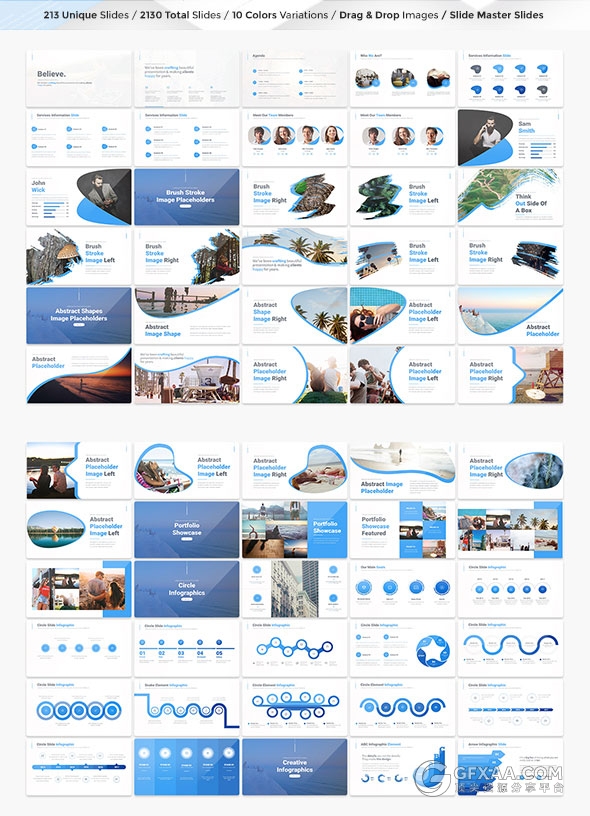 3套高端商务精美配色多图形图标PPT模板合集 - 顶尖PPT
