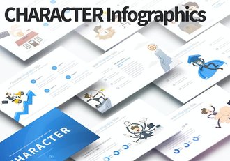 商务卡通人物角色插画图形PPT模板 - 顶尖PPT