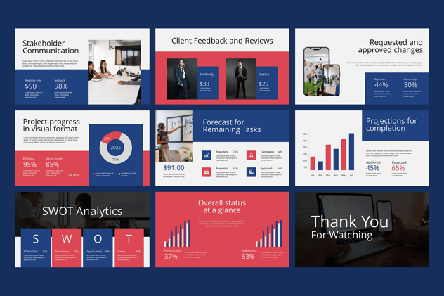 项目进展报告汇报PowerPoint模板 - 顶尖PPT