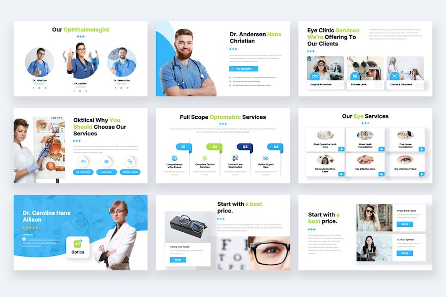 眼科验光师眼科护理keynote模板 - 顶尖PPT