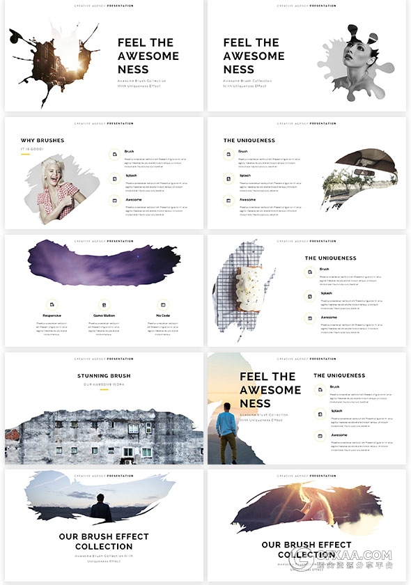 150多页白底简约商务多用途风格PPT模板 - 顶尖PPT