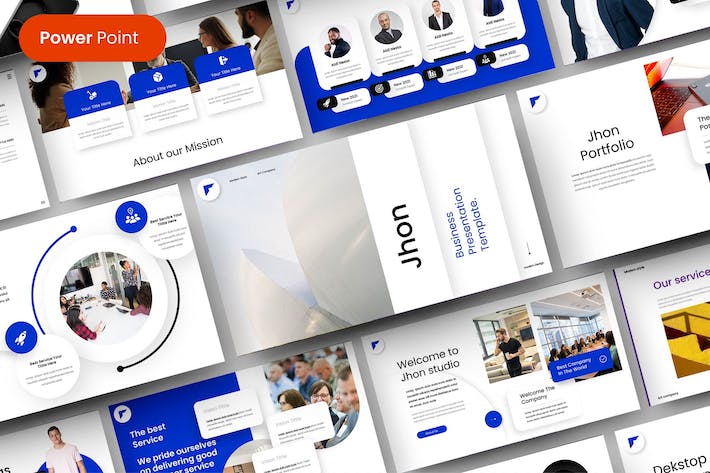 微立体国外商业商务风格企业宣传介绍通用PPT模板 - 顶尖PPT