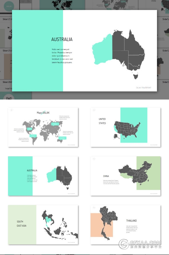 133页扁平化色块文艺小清新配色PPT模板 - 顶尖PPT