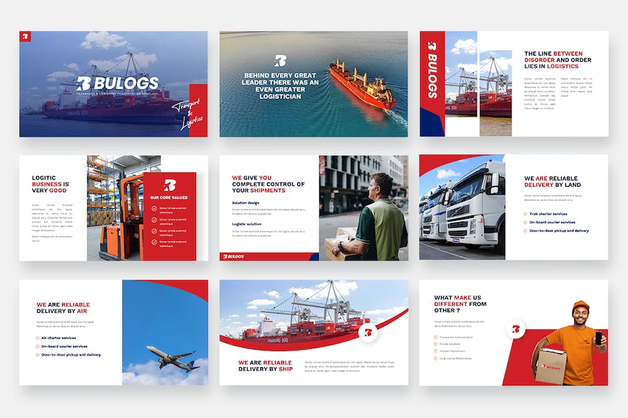 运输与物流行业分析报告keynote模板 - 顶尖PPT