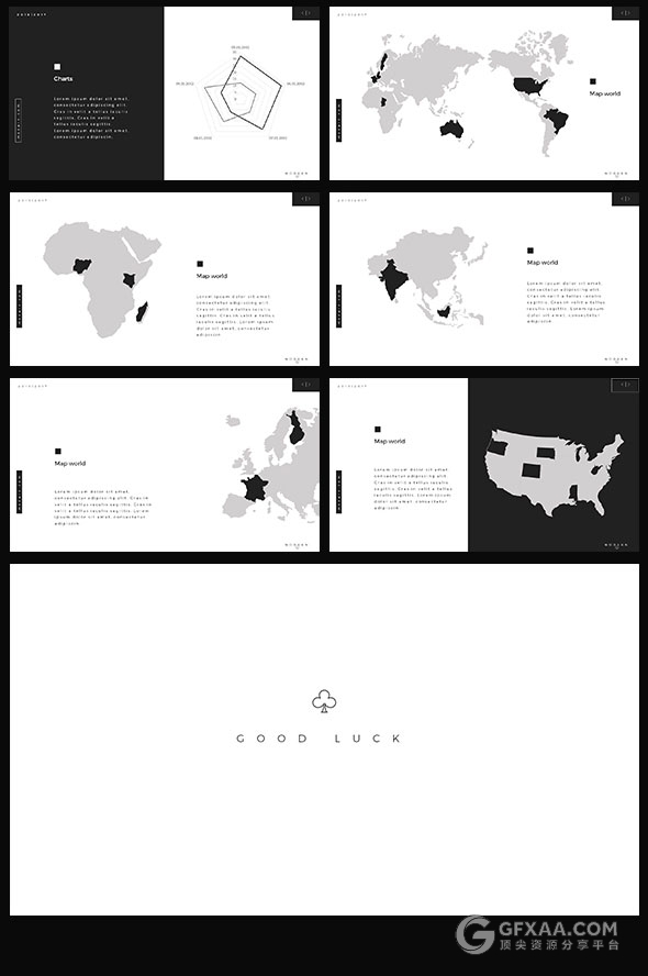 90多页简约艺术摄影图片展示PPT模板 - 顶尖PPT