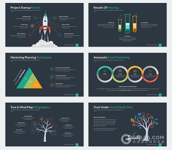 310页扁平化简约大气商务通用keynote模板 - 顶尖PPT