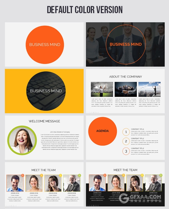 100页色彩图形图标商务多用途PPT模板 - 顶尖PPT
