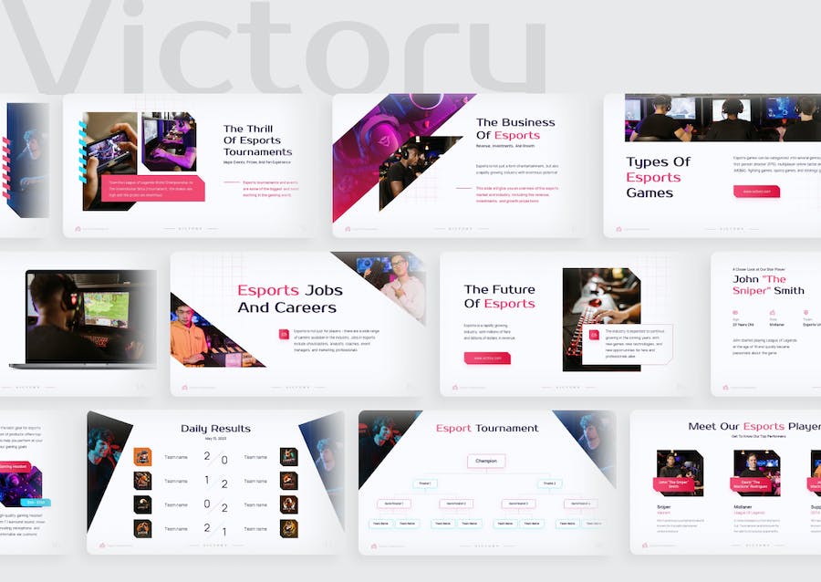 电竞游戏赛事策划方案PPT模板 - 顶尖PPT