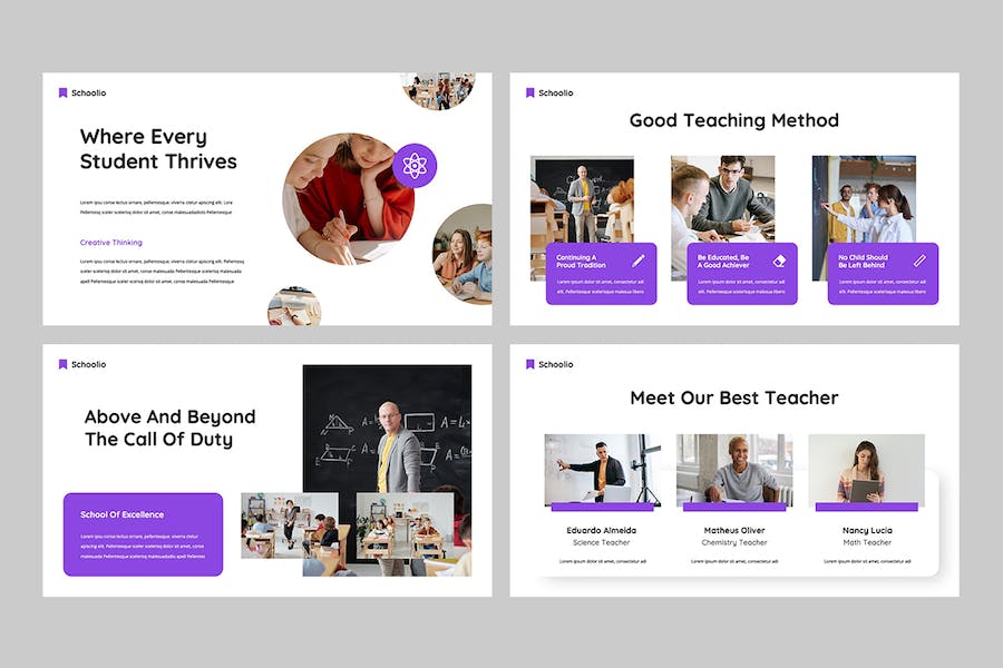 学校教育课程教学设计PPT模板 - 顶尖PPT