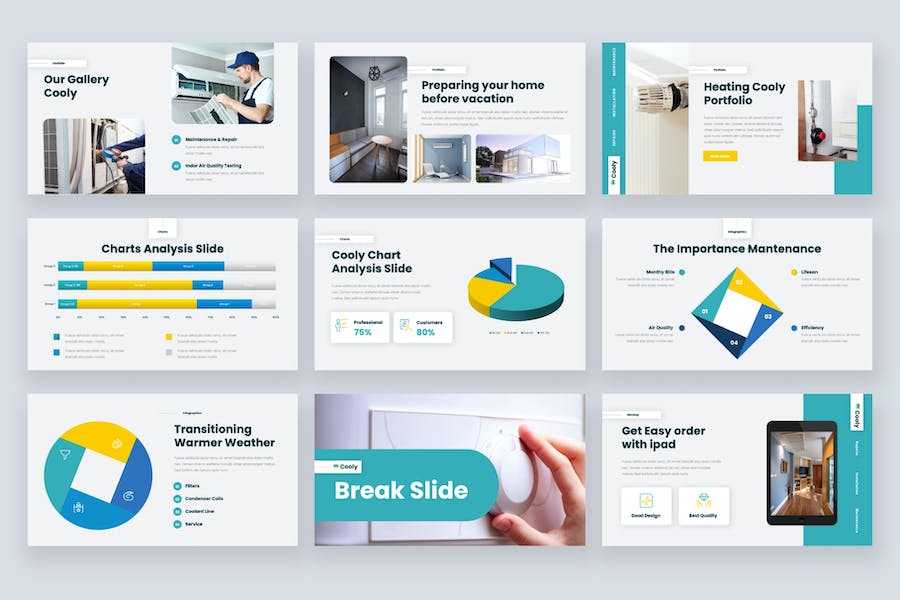 空调售后公司keynote模板 - 顶尖PPT