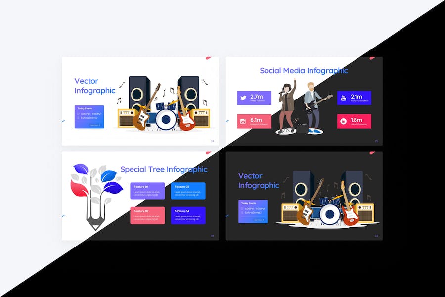 音乐节活动策划介绍宣传keynote模板 - 顶尖PPT