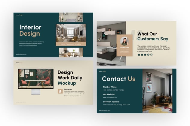 室内设计演示PPT模板 - 顶尖PPT