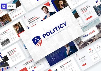 欧美政治选举主题keynote模板 - 顶尖PPT