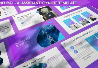AI人工智能助理keynote模板 - 顶尖PPT