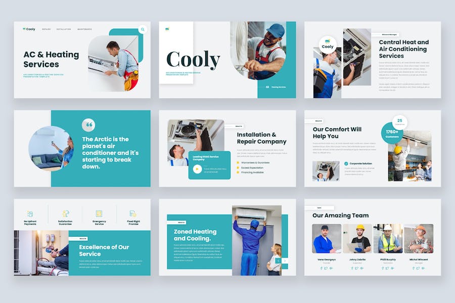 空调售后公司keynote模板 - 顶尖PPT