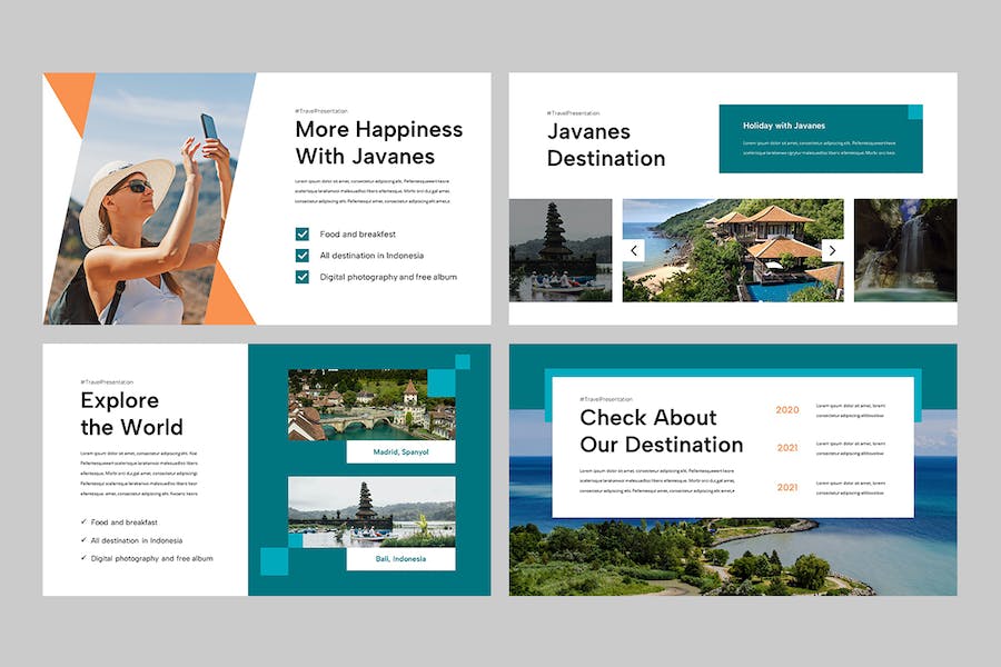 旅游旅行目的地推介攻略方案Keynote模板 - 顶尖PPT