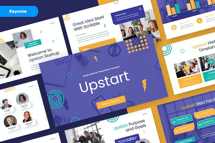 初创企业商务现代keynote模板 - 顶尖PPT