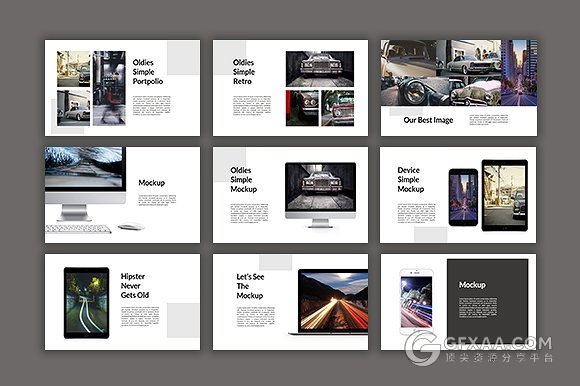 简约大气摄影图片展示keynote模板 - 顶尖PPT