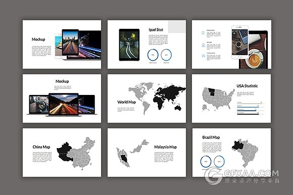简约大气摄影图片展示keynote模板 - 顶尖PPT