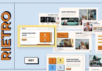 复古风格品牌推广怀旧主题活动策划keynote模板 - 顶尖PPT