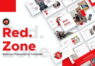 红色商务商业风格PPT模板 - 顶尖PPT