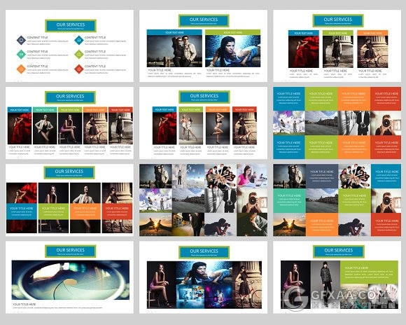 多色搭配图形图标商务通用keynote模板 - 顶尖PPT