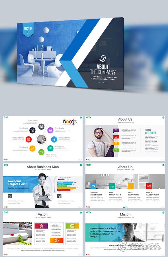 472页大型数据逻辑图图标多行业通用PPT模板 - 顶尖PPT