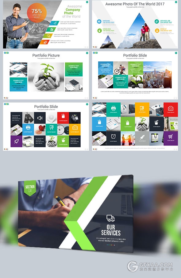 472页大型数据逻辑图图标多行业通用PPT模板 - 顶尖PPT