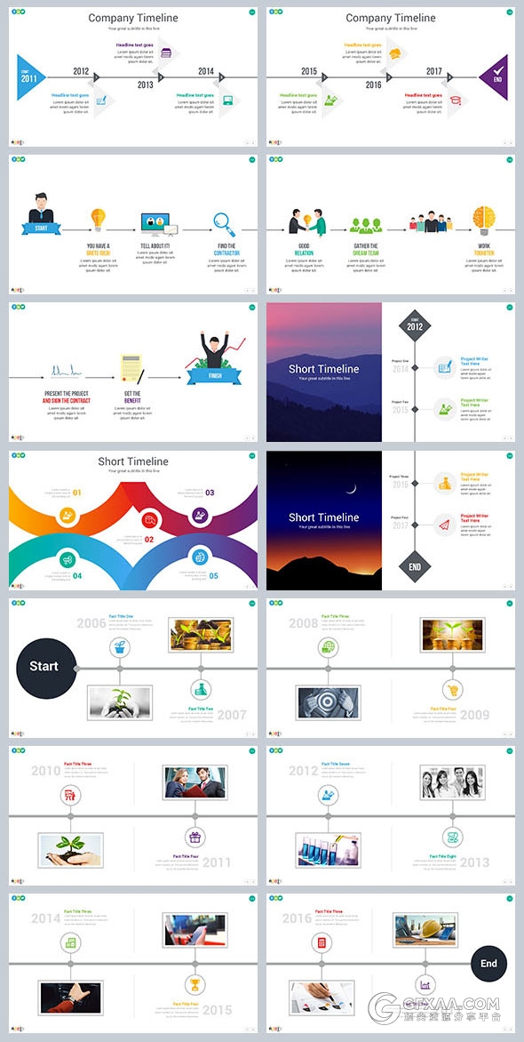 472页大型数据逻辑图图标多行业通用PPT模板 - 顶尖PPT