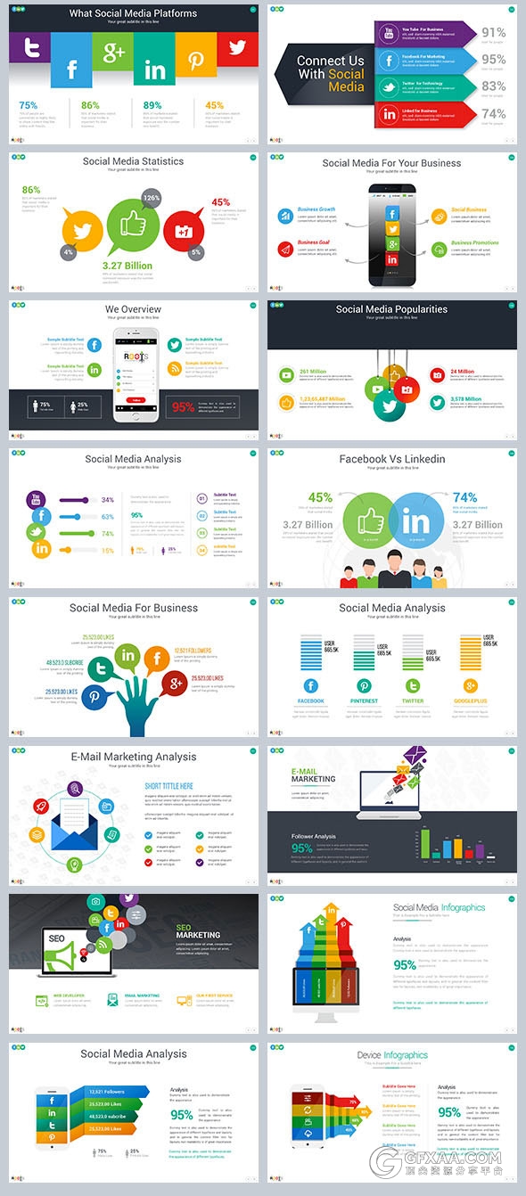 472页大型数据逻辑图图标多行业通用PPT模板 - 顶尖PPT