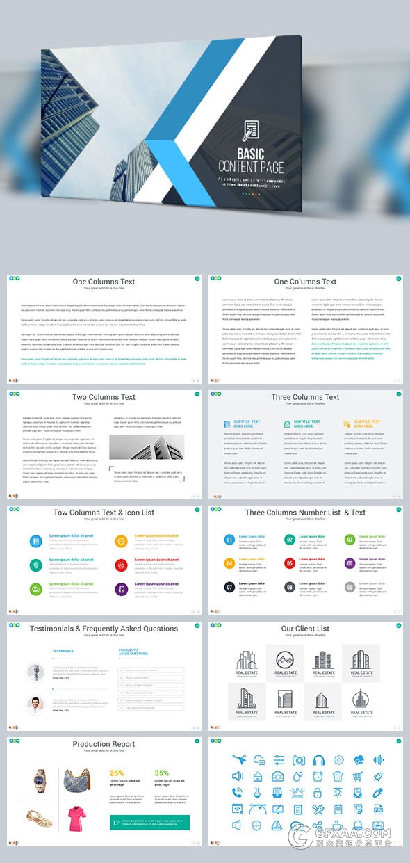 472页大型数据逻辑图图标多行业通用PPT模板 - 顶尖PPT