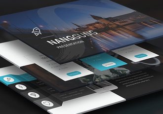 100页简约商务泼墨剪影占位符1000个icon图标 - 顶尖PPT