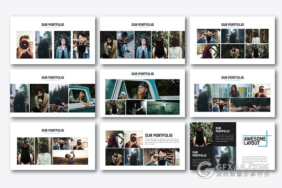 130页简约文艺图片展示商务通用keynote模板 - 顶尖PPT