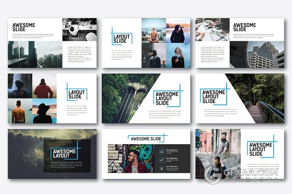 130页简约文艺图片展示商务通用keynote模板 - 顶尖PPT