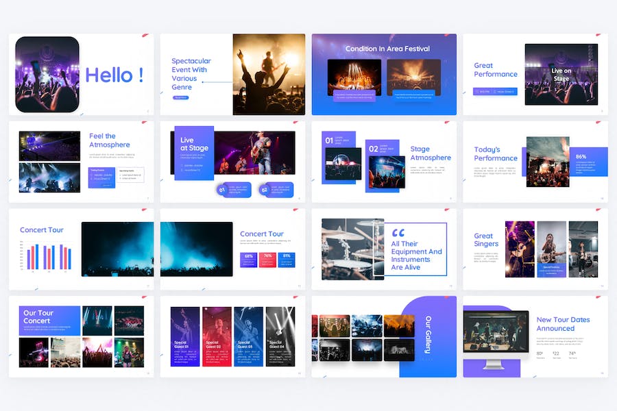 音乐节活动策划介绍宣传keynote模板 - 顶尖PPT
